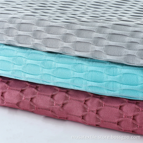 Tissu de yoga de fitness en polyester de couleur personnalisée